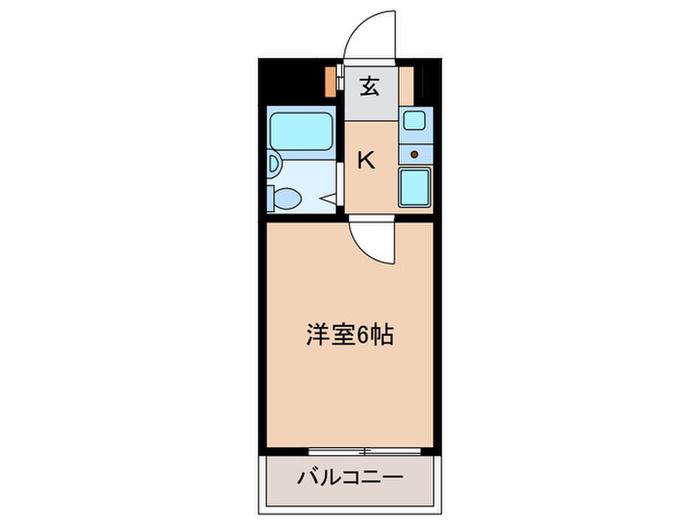 ヴィレ 東雪谷(1K/2階)の間取り写真