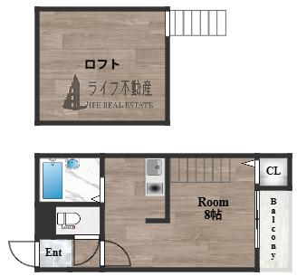 CTビュー永和(ワンルーム/6階)の間取り写真