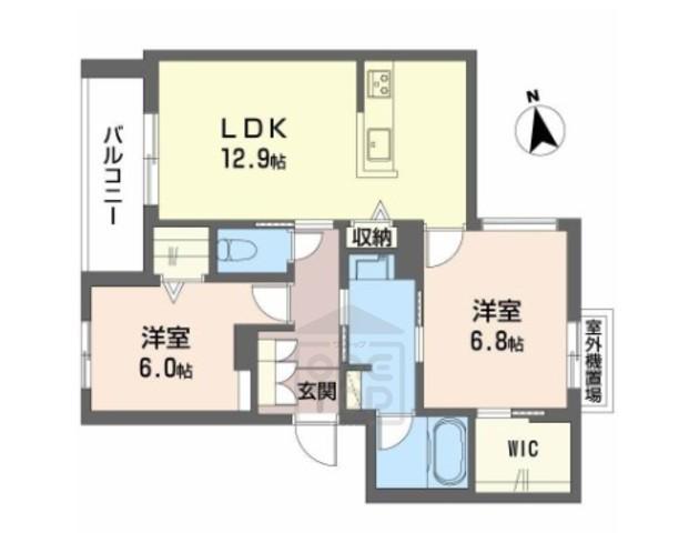 シャーメゾン セレッソ中桜塚(2LDK/3階)の間取り写真
