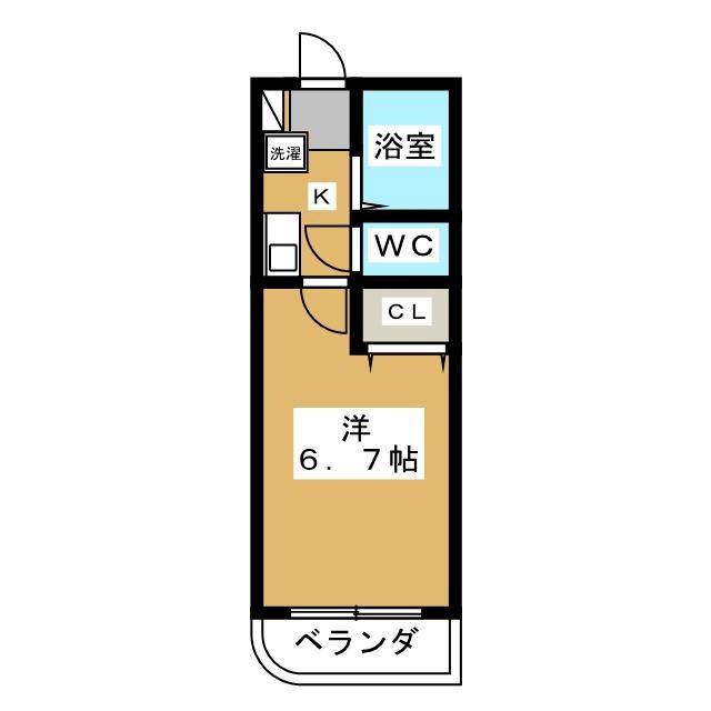 東マンション(1K/1階)の間取り写真