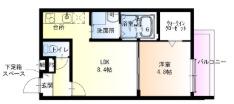 フジパレス新大阪サウス(1LDK/3階)の間取り写真