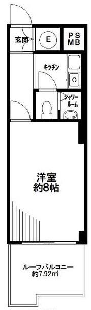 DIK新橋(1K/4階)の間取り写真