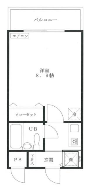 ヴァンヴェール(1K/4階)の間取り写真