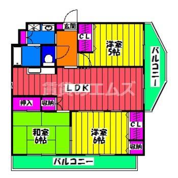 メゾン・ド・エスポワール(3LDK/3階)の間取り写真