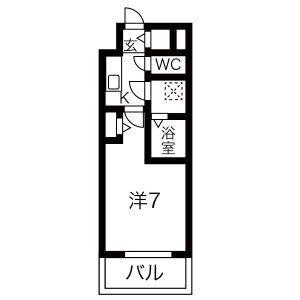 ファステート栄セントラル(1K/6階)の間取り写真