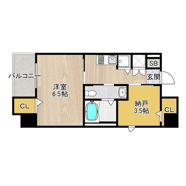 ディアコート宿屋町(2K/10階)の間取り写真