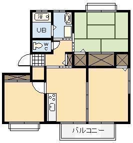 ベルメゾンC(3DK/1階)の間取り写真