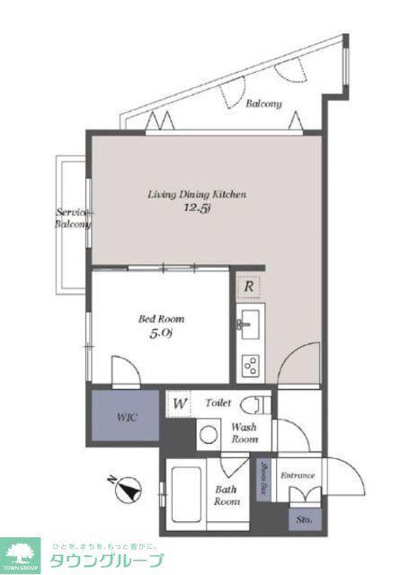 ドゥーエ代々木(1LDK/4階)の間取り写真