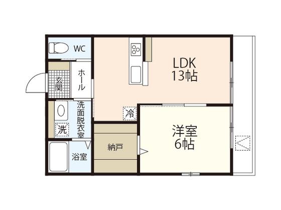 GROUND WORKS II(1LDK/2階)の間取り写真