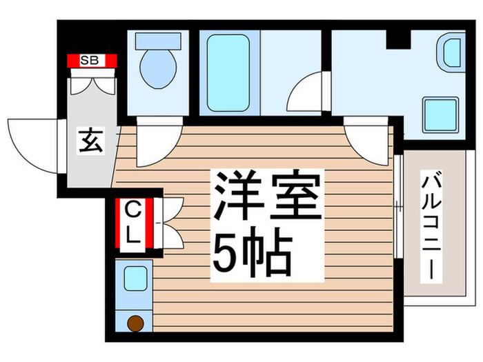マルサハイツ(ワンルーム/2階)の間取り写真