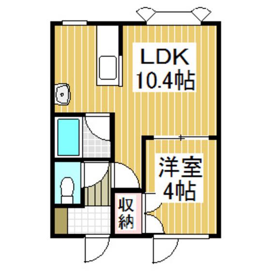 アランジェヤマト(1LDK/1階)の間取り写真