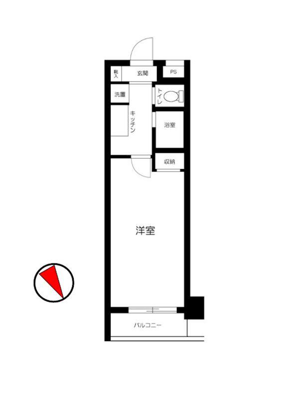 スカイコート銀座東第2(1K/6階)の間取り写真