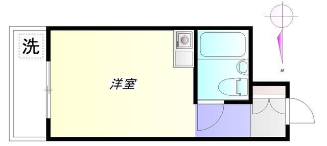 シャローム国分寺(ワンルーム/4階)の間取り写真