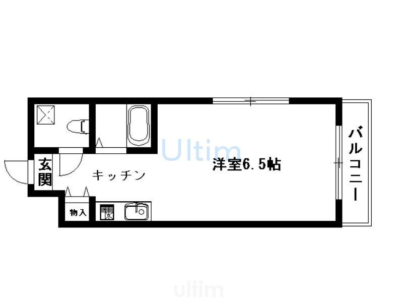 メゾン春日(1K/4階)の間取り写真