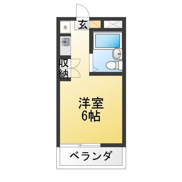 セントラルメゾン(ワンルーム/2階)の間取り写真