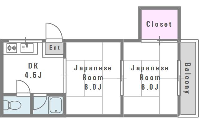 大紀マンション(2DK/3階)の間取り写真