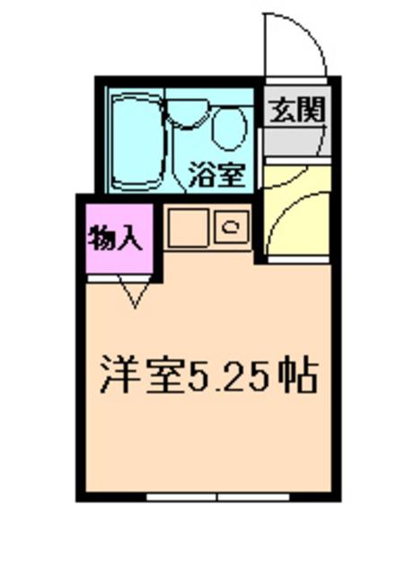 ルネ牧落(ワンルーム/2階)の間取り写真