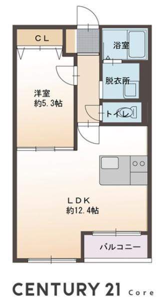 ANESIS守山 金森(1LDK/1階)の間取り写真