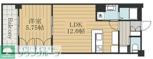 プレステージ・ヤツ(1LDK/3階)の間取り写真