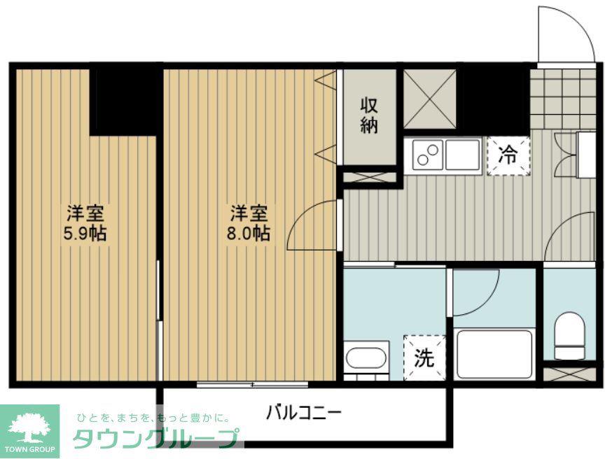 CERCHIO RAKAN(1LDK/7階)の間取り写真