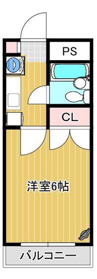 エトワール矢城A(1K/1階)の間取り写真