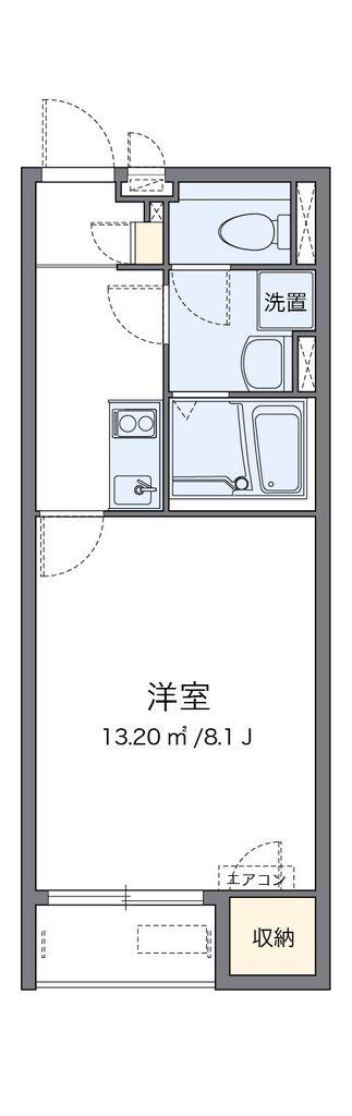 クレイノリゲル(1K/1階)の間取り写真
