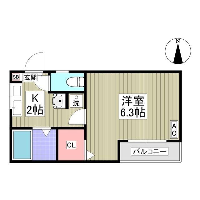 セレンディピティ田端(1K/1階)の間取り写真