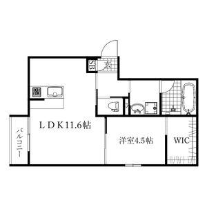 LULL(1LDK/3階)の間取り写真