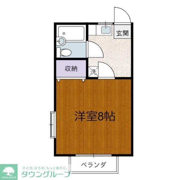 ティエスコーポ(1K/1階)の間取り写真