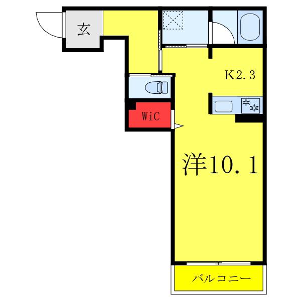 MAISON DU ARBRE(1K/1階)の間取り写真