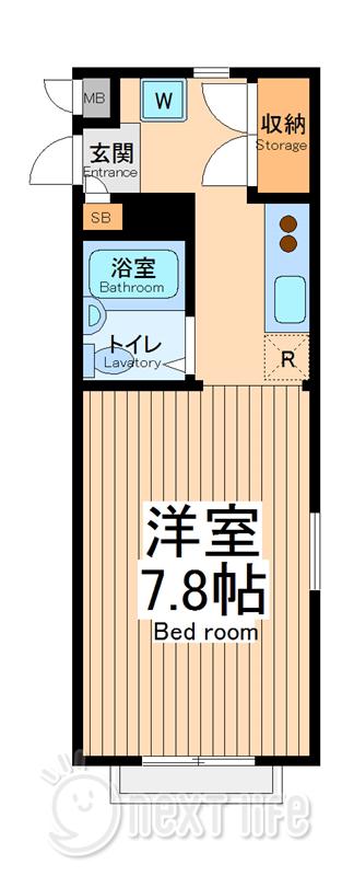エステートピアダイゴ(ワンルーム/2階)の間取り写真