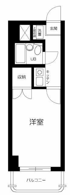 東日本橋フラワーハイホーム(1K/6階)の間取り写真