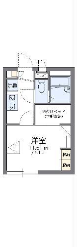 レオパレスサウスブライト(1K/1階)の間取り写真