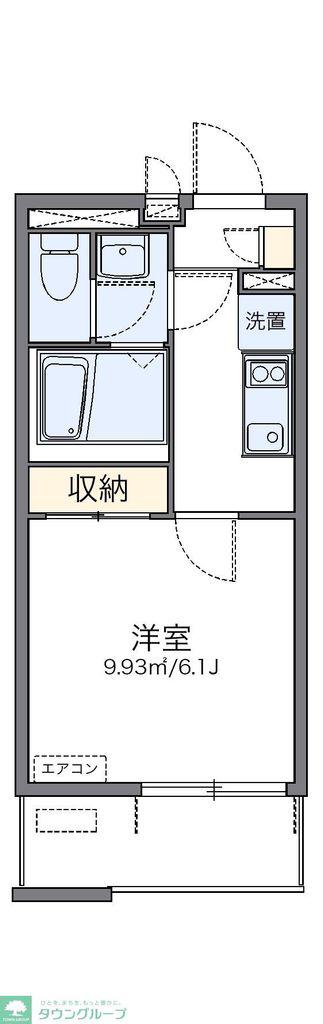 レオネクストグレイスコーポ薩摩(1K/2階)の間取り写真