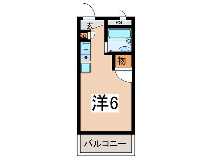 カサベルデ中村(ワンルーム/3階)の間取り写真