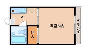 シャトーライフ(1K/1階)の間取り写真