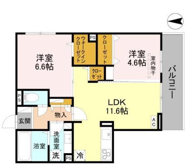 SS CASA(2LDK/3階)の間取り写真