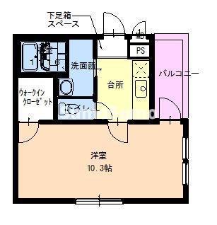 フジパレス立花町II番館(1K/1階)の間取り写真