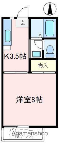 ファミーユ沢(1K/2階)の間取り写真