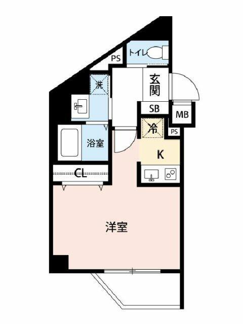 B′CASA 糀谷(ワンルーム/1階)の間取り写真