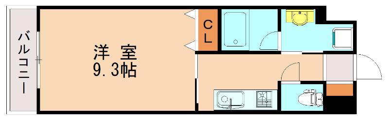 COZY COURT(1K/1階)の間取り写真