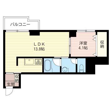 エターナル オリオン(1LDK/5階)の間取り写真