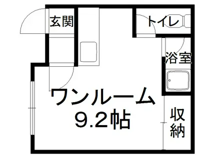 エスポワールI・MI(ワンルーム/1階)の間取り写真