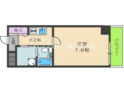 レジデンス野田阪神(1K/5階)の間取り写真