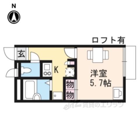 レオパレス今井(1K/1階)の間取り写真