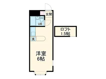 ベルピア津田沼II-1(1K/2階)の間取り写真