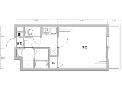 エクセルシオール麻布十番(1K/3階)の間取り写真
