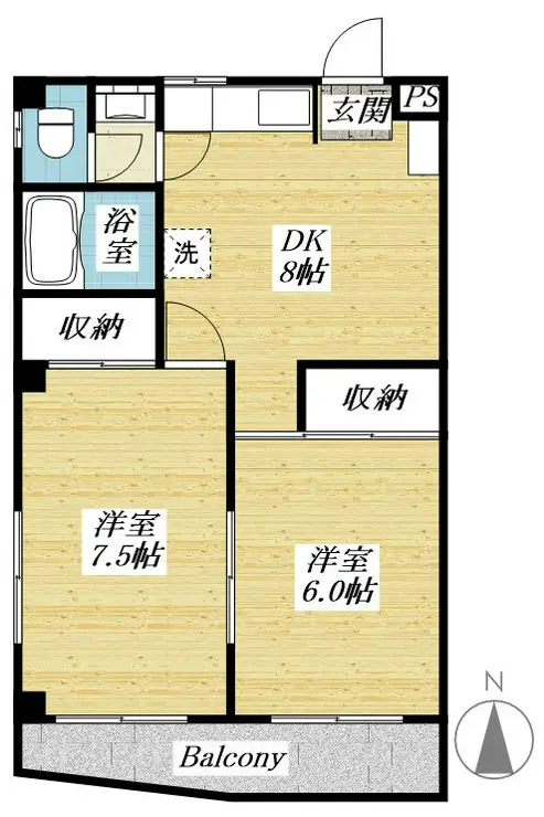 ロータス日野 3階階 間取り