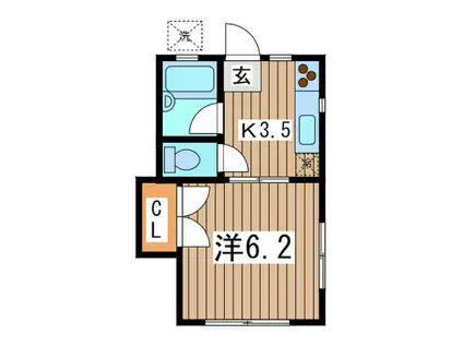 コーポ永島(1K/1階)の間取り写真