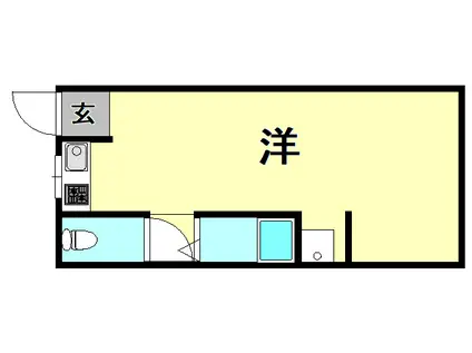 エスペランス・ドゥ・花隈(ワンルーム/1階)の間取り写真